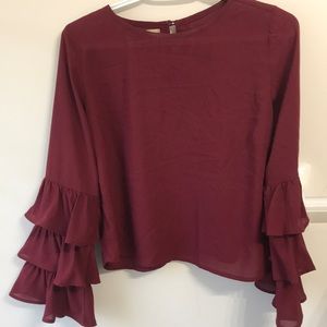 Beautiful maroon top - georgette
